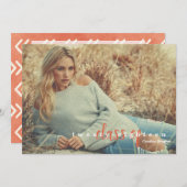 Invitations des diplômés de Burnt Orange Arrow (Devant / Derrière)