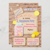 Invitations des parties d'engagement Lemonade & BB (Devant / Derrière)