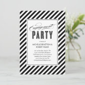 Invitations des parties d'engagement noir et blanc (Debout devant)