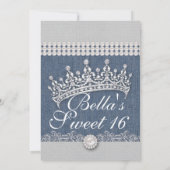 Invitations des parties Denim et Diamonds (Dos)