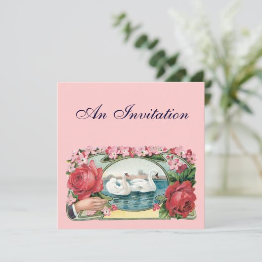 Invitations des Swans et des Roses sur mesure (Debout devant)