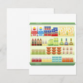 Invitations d'étagère de marchandises de (Devant / Derrière)