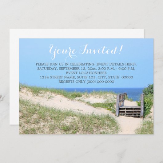 Invitations d'Étapes Plage (Devant / Derrière)