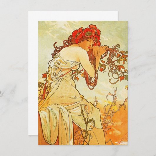 Invitations d'été d'Alphonse Mucha (Devant / Derrière)