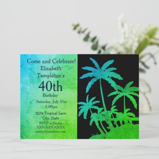 Invitations d'été tropicales (Debout devant)