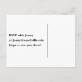 Invitations d'études moins chères personnalisées (Dos)