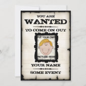 Invitations d'événement d'affiche Recherchée (Devant)