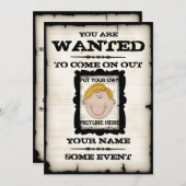 Invitations d'événement d'affiche Recherchée (Devant / Derrière)