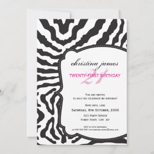INVITATIONS d'ÉVÉNEMENT SPÉCIAL :: superbe zebra 6