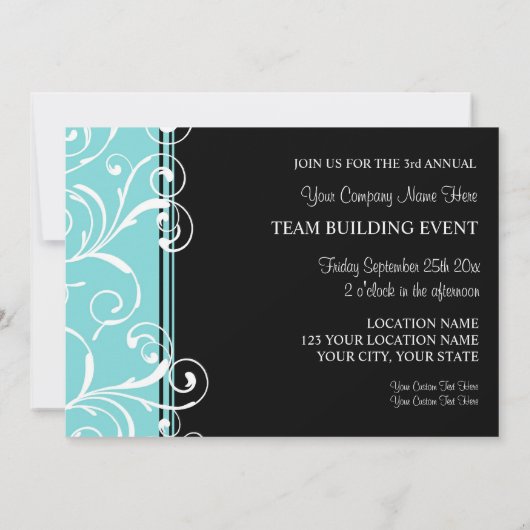 Invitations d'événements de création d'équipes d'e (Dos)