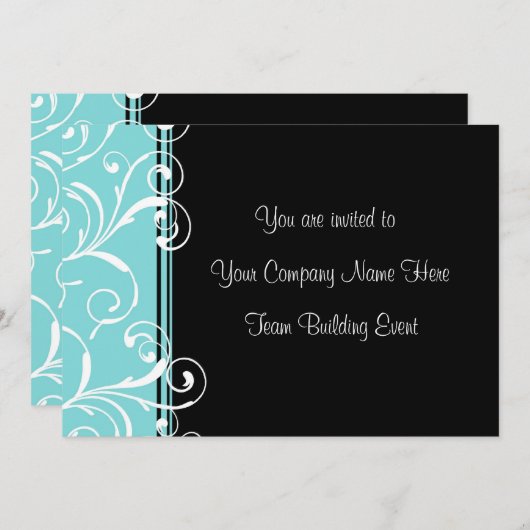 Invitations d'événements de création d'équipes d'e (Devant / Derrière)