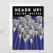 Invitations d'événements de l'équipe de crosse (Devant / Derrière)