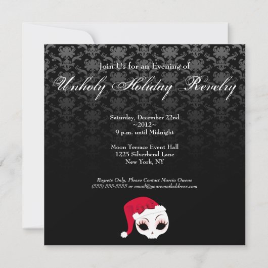 Invitations d'évènements de vacances "Plus vilain (Dos)