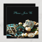 Invitations d'exposition d'expo de bijoux (Devant / Derrière)