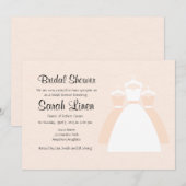 Invitations d'Fêtes des mariées personnalisés à la (Devant / Derrière)