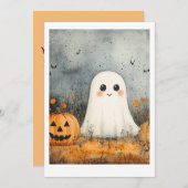 Invitations d'Halloween (Devant / Derrière)