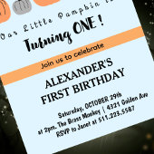 Invitations d'Halloween 1er anniversaire octobre p