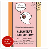 Invitations d'Halloween 1er anniversaire petit liv