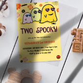 Invitations d'Halloween 2ème anniversaire fantômes