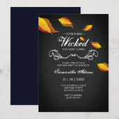 Invitations d'Halloween adulte Costume fête violet (Devant / Derrière)