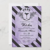 Invitations d'Halloween adulte Noir gothique (Devant)