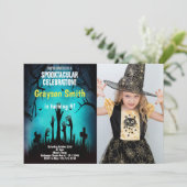 Invitations d'Halloween avec photo (Debout devant)