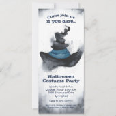 Invitations d'Halloween Casquette noir de sorcière (Devant)