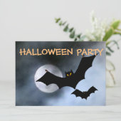 Invitations d'Halloween chauves-souris éffrayantes (Debout devant)