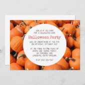 Invitations d'Halloween citrouille (Devant / Derrière)