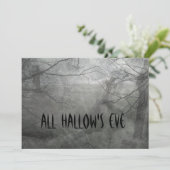 Invitations d'Halloween de cimetière éffrayant (Debout devant)