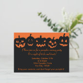 Invitations d'Halloween de la fête de la sculpture (Debout devant)