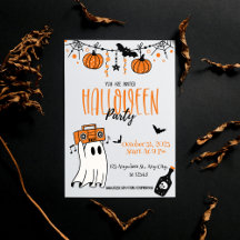 Invitations d'Halloween faites sur mesure pour une