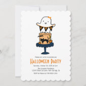 Invitations d'Halloween fantômes (Devant)