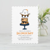 Invitations d'Halloween fantômes (Debout devant)