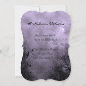Invitations d'Halloween Hantées Violet (Dos)