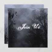 Invitations d'Halloween Haunted Ciel bleu (Devant / Derrière)