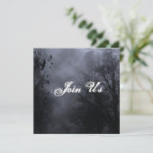 Invitations d'Halloween Haunted Ciel bleu (Debout devant)