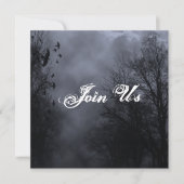 Invitations d'Halloween Haunted Ciel bleu (Devant)