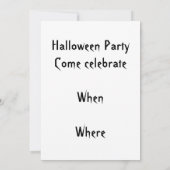 Invitations d'Halloween Jour de la sorcière morte (Dos)