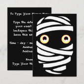 Invitations d'Halloween personnalisées Cartes de m (Devant / Derrière)