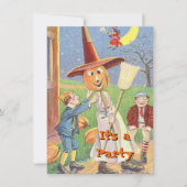 Invitations d'Halloween vintages (Devant)