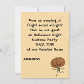Invitations d'Halloween vintages (Dos)