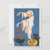 Invitations d'Halloween vintages (Devant)
