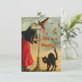 Invitations d'Halloween Vintages (Debout devant)