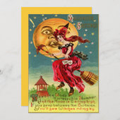 Invitations d'Halloween Vintages (Devant / Derrière)