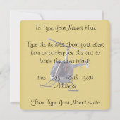Invitations d'hélicoptères Carte RSVP Hélicoptère (Dos)