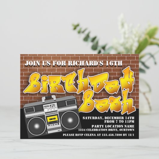 Invitations d'Hip hop de l'ancienne école (Debout devant)