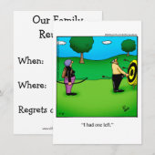 Invitations d'Humour de réunion de famille amusant (Devant / Derrière)