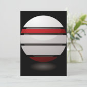 Invitations D'Icône Droid Rouge Et Blanc (Debout devant)