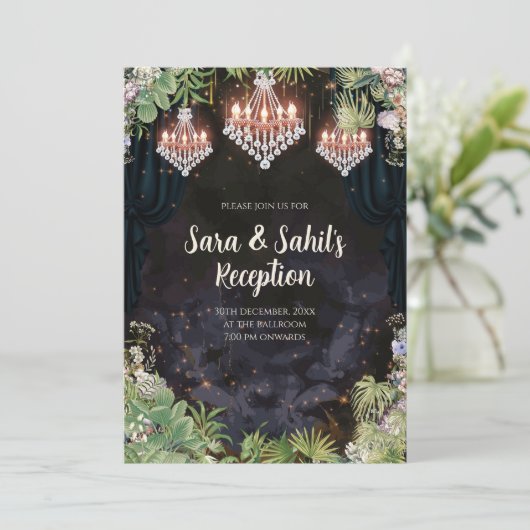 Invitations Digital Indian Wedding Réception (Debout devant)